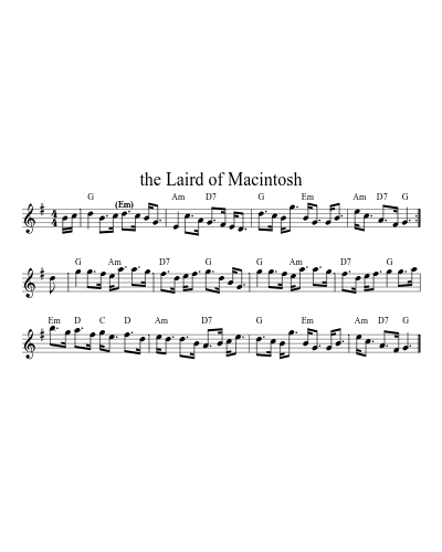 the Laird of Macintosh (Version 6) sheet music preview