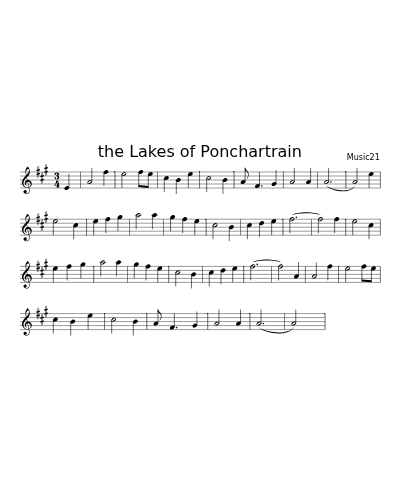 The Lakes Of Ponchartrain (Version 2)