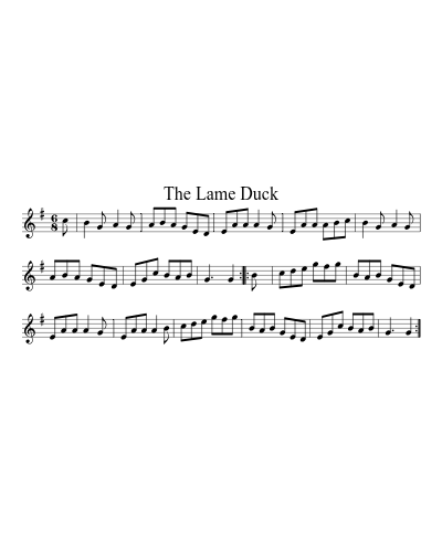 The Lame Duck sheet music preview