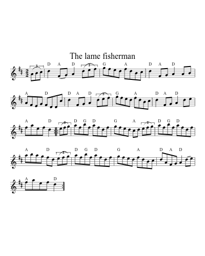 The lame fisherman (Version 3) sheet music preview