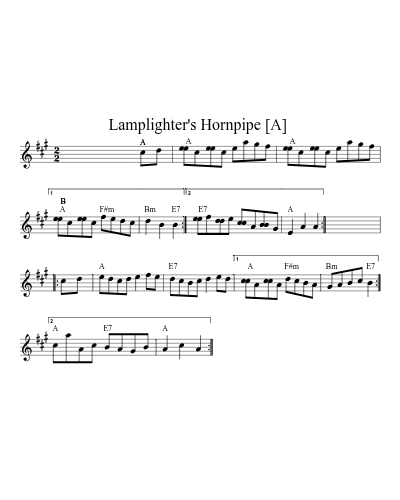 Lamplighter's Hornpipe  [A] (Version 6)
