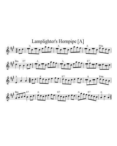 Lamplighter's Hornpipe  [A] (Version 7)