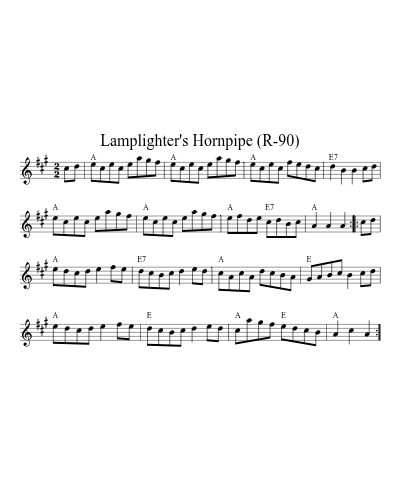 Lamplighter's Hornpipe (R-90) (Version 3)