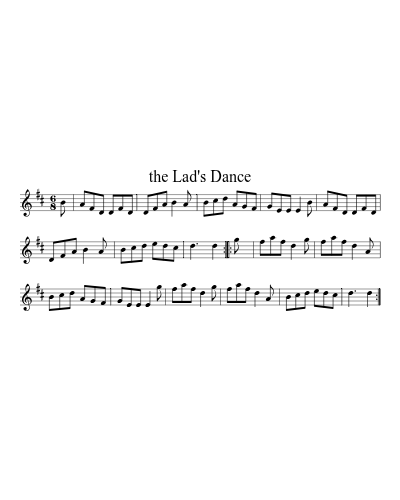 the Lad's Dance (Version 3) sheet music preview