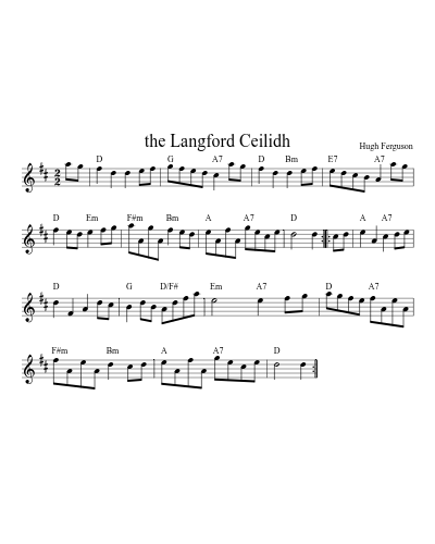 the Langford Ceilidh sheet music preview