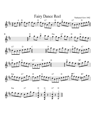 Fairy Dance Reel (Version 4) sheet music preview