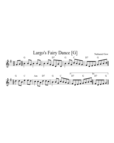 Largo's Fairy Dance    [G] sheet music preview