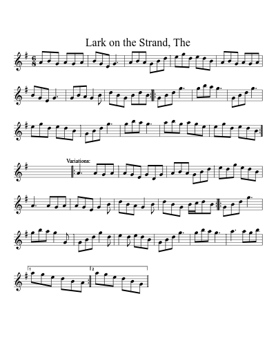 Lark on the Strand, The preview