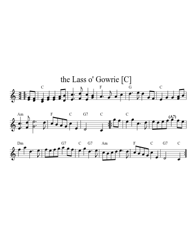 the Lass o' Gowrie   [C] (Version 4)