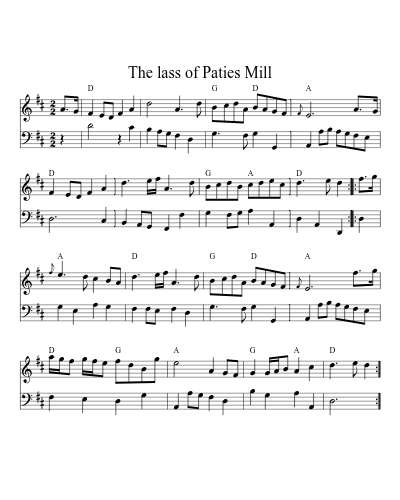 The lass of Paties Mill (Version 2)