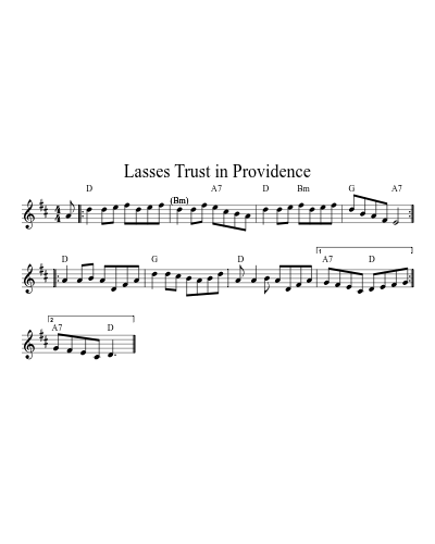 Lasses Trust In Providence (Version 2)