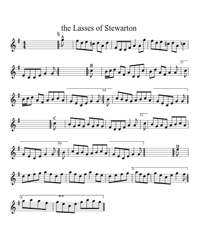 the Lasses of Stewarton sheet music preview
