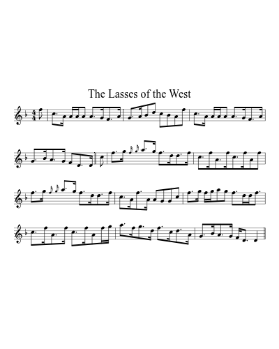 The Lasses of the West sheet music preview