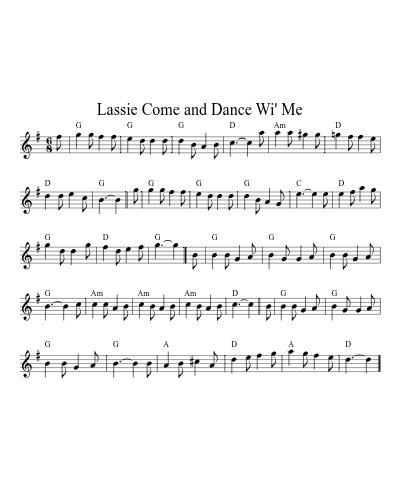 Lassie Come and Dance Wi' Me