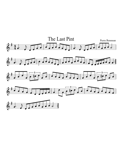 The Last Pint (Version 2) sheet music preview