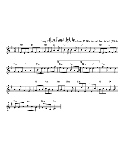 The Last Mile (Version 5) sheet music preview