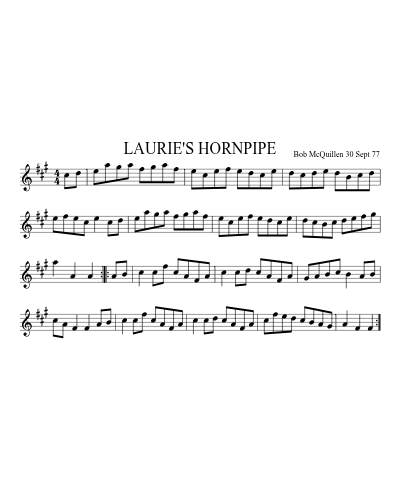 LAURIE'S HORNPIPE (Version 2)