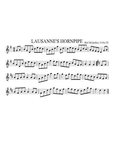 LAUSANNE'S HORNPIPE (Version 2)