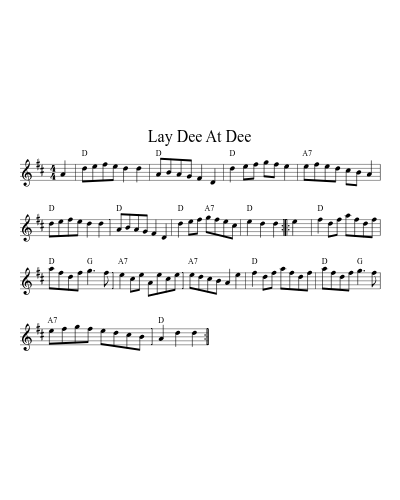 Lay Dee At Dee (Version 3) — Violin Sheet Music | Practito