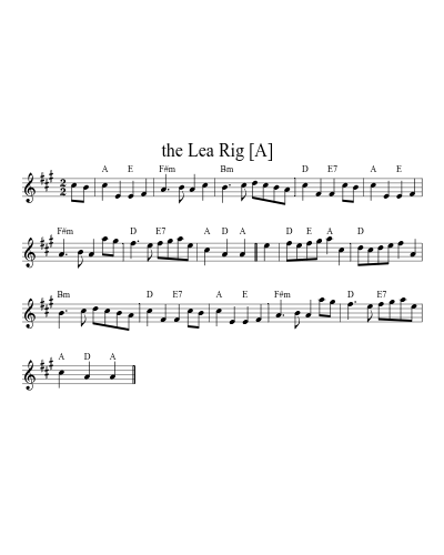 the Lea Rig   [A] sheet music preview