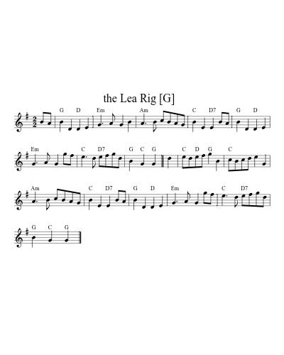 the Lea Rig   [G] sheet music preview