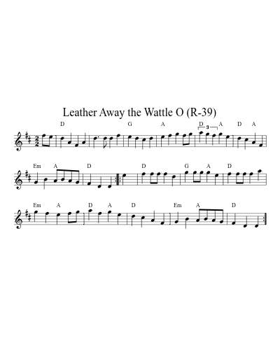 Leather Away the Wattle O (R-39)