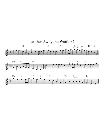 Leather Away the Wattle O (Version 2)