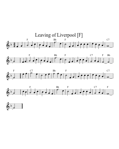 Leaving of Liverpool  [F] (Leavingofliverpool Tune)