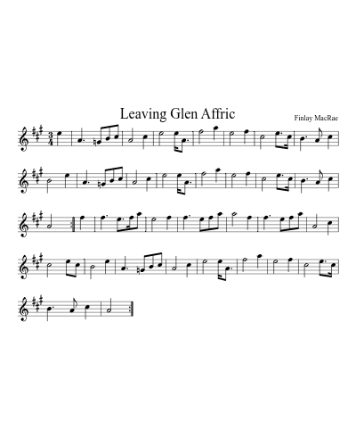 Leaving Glen Affric (Version 2)