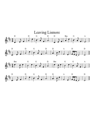 Leaving Lismore (Version 5)