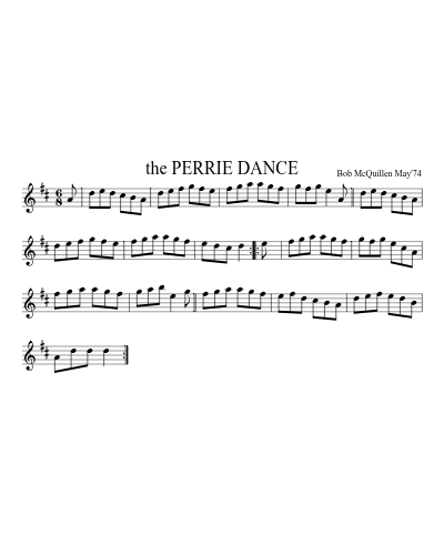 the PERRIE DANCE sheet music preview