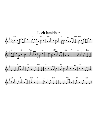 Lech Lamidbar (Version 4)