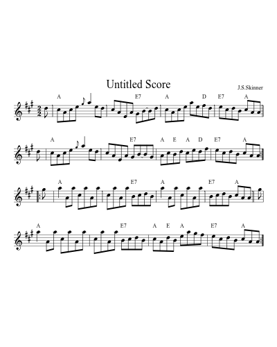 Left Handed Fiddler0 (Version 2) sheet music preview