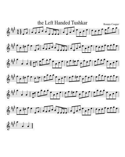 the Left Handed Tushkar sheet music preview
