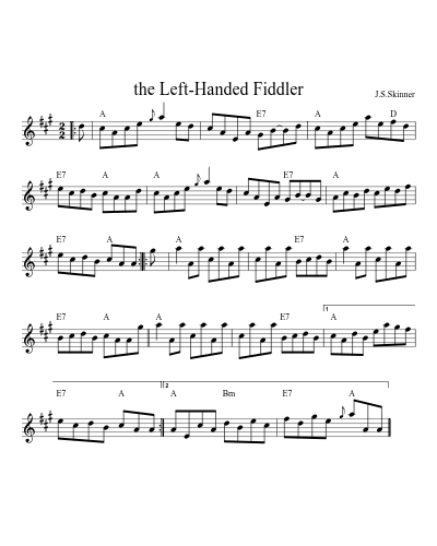 the Left-Handed Fiddler (Version 5)