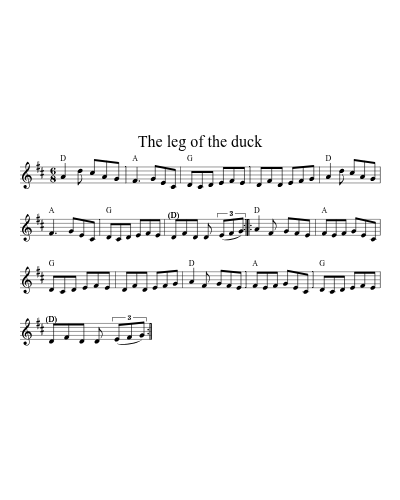 The leg of the duck (Version 4) sheet music preview