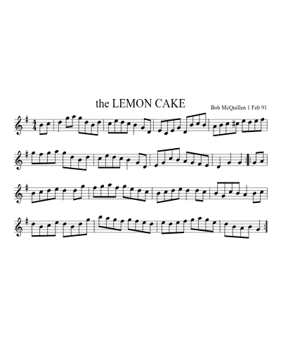 the LEMON CAKE (Lemon Cake) sheet music preview