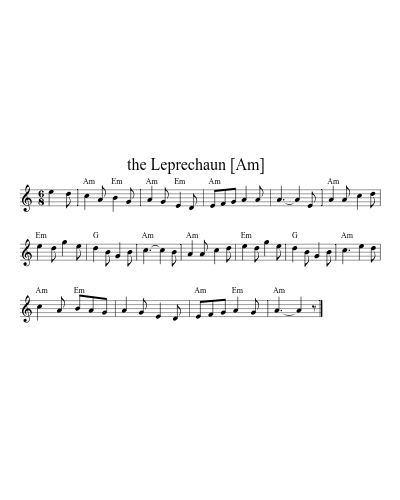 the Leprechaun   [Am] sheet music preview