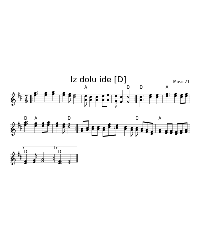 Iz dolu ide  [D] (Les Izdoluide)
