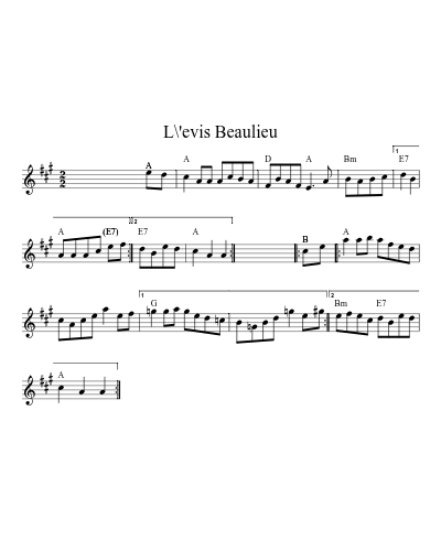 L\'evis Beaulieu (Version 3)