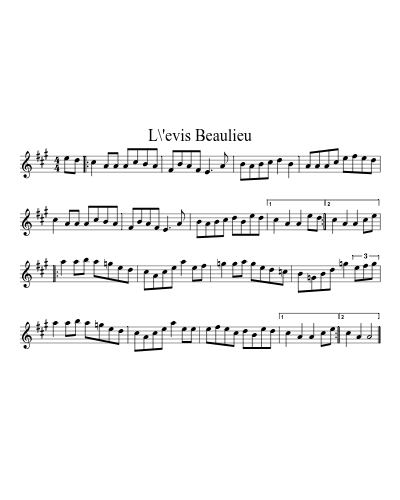 L\'evis Beaulieu (Version 6) sheet music preview