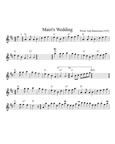 Mairi's Wedding (Version 10)