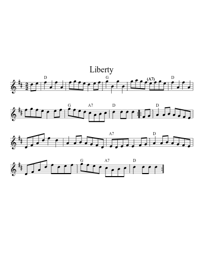 Liberty (Version 3) sheet music preview