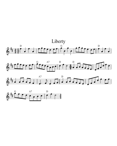 Liberty (Version 4) sheet music preview