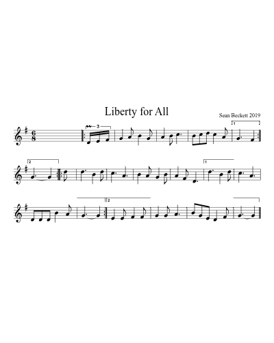 Liberty for All sheet music preview