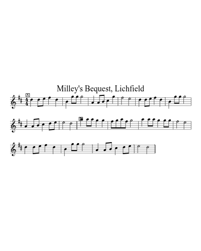 Milley's Bequest, Lichfield