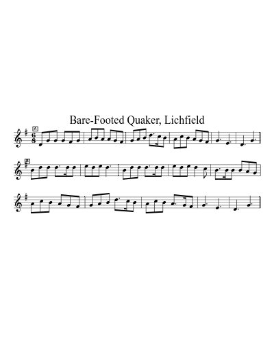 Bare-Footed Quaker, Lichfield