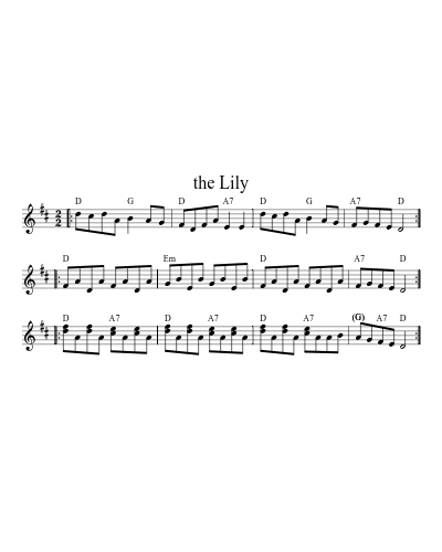 the Lily sheet music preview