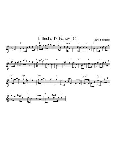 Lilleshall's Fancy  [C] (Version 3)