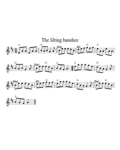 The Lilting Banshee (Version 9) sheet music preview